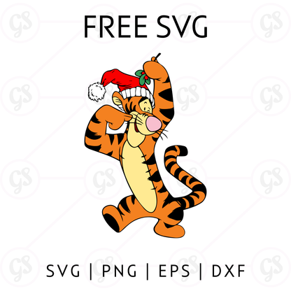 Tigger Christmas Ornament SVG Free | Fun Holiday SVG for Cricut & Silhouette