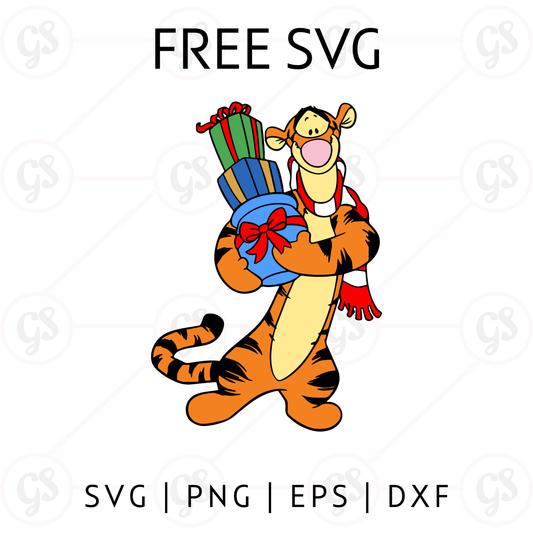Tigger Gifts SVG Free | Fun Christmas Design for Cricut & Silhouette