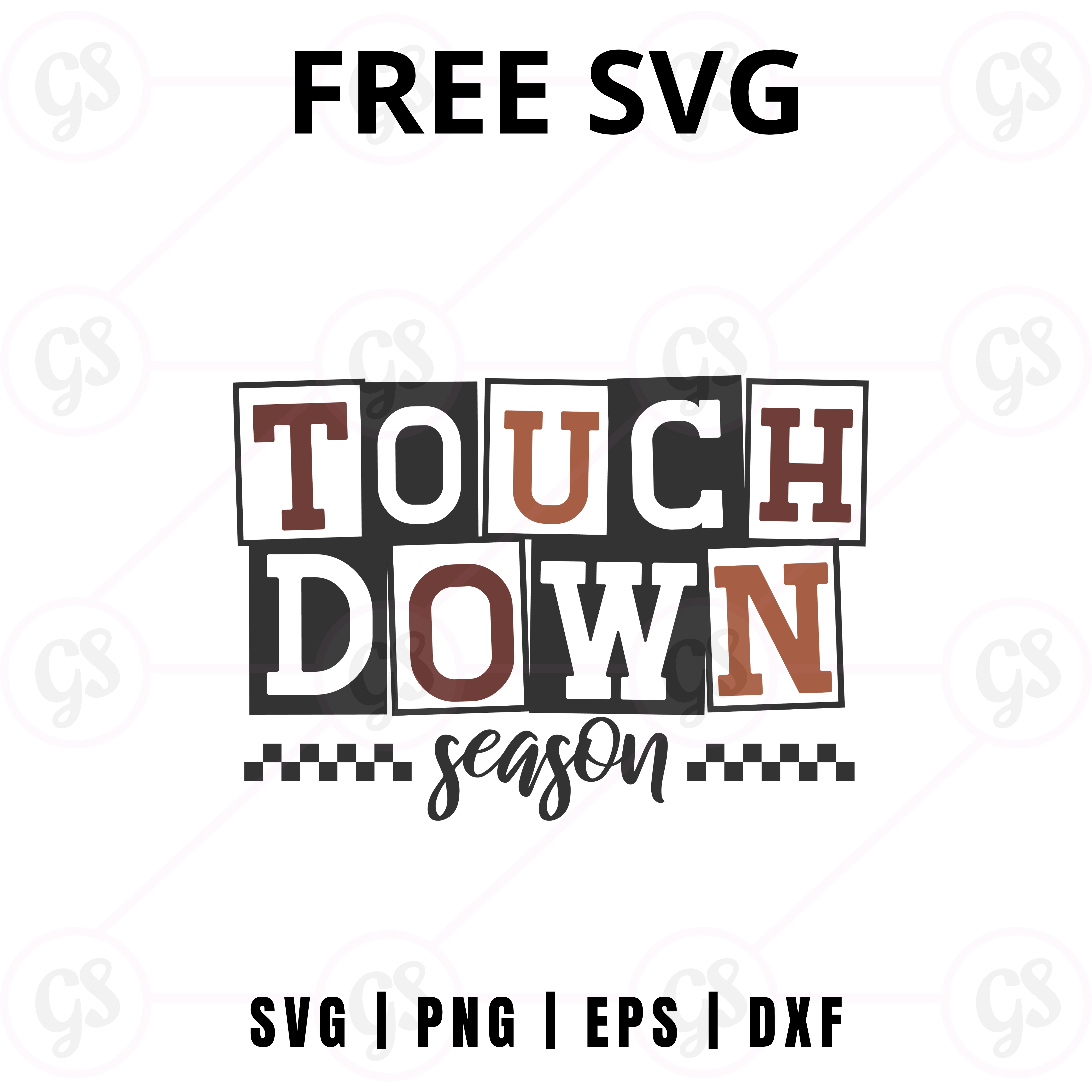 Touchdown Season SVG Free | Football Game Day Cut File for Cricut & Si ...